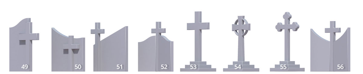 十字组合墓碑形状